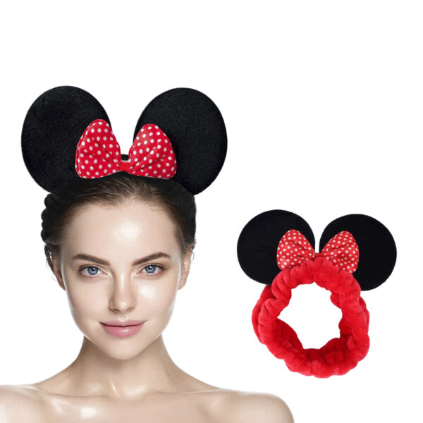 Mouse ears facial spa headbands