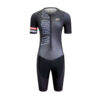 Women's elite triathlon trisuit Black Solid Grg