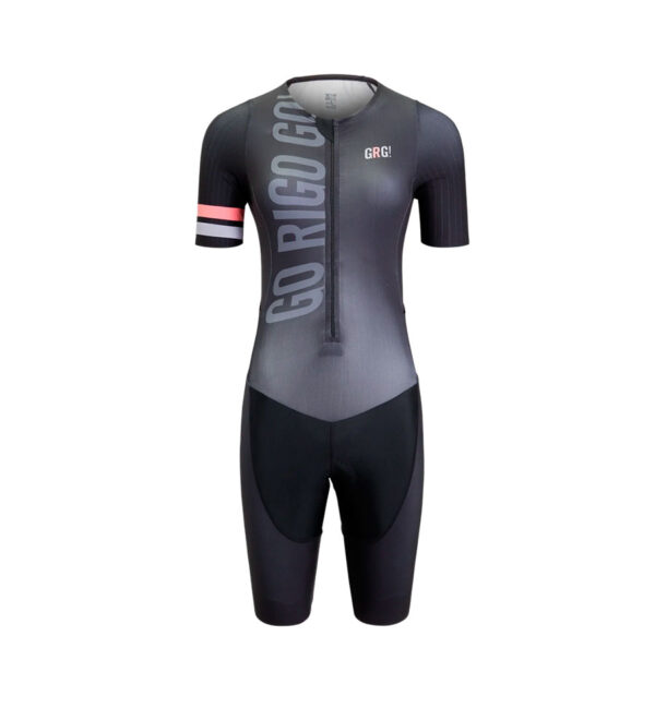 Women's elite triathlon trisuit Black Solid Grg